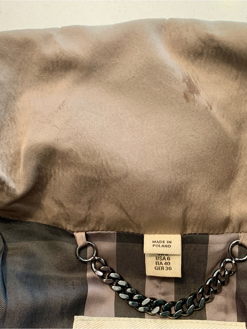 Women's Burberry London Leather-Trimmed Cropped Tech-Nylon Bomber Jacket (FW13) - Picture 6 of 14